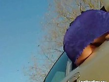 Amateur Guy Fucks His Gf From Behind Through Car Window