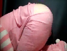 Blonde Hottie Farting In Her Pink Outfit