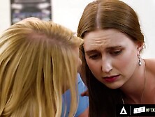 Wild Teen Gets Face Banged By Her Breasty Stepmom