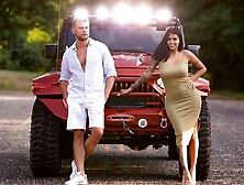 Lusty big boobs brunette Yorgelis Carrillo gets fucked in the cowgirl pose