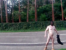 Caught Naked Stripping In The Street