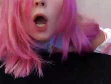 Pink Haired Girl Deep Sucking Dick Vol2