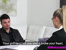 FemaleAgent MILF fixes studs broken heart with her tongue