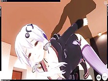 3D Cartoon Yuzuki Yukari Lets Cum Inside Her Twat