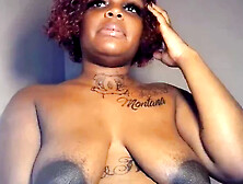 Black Milf With Large Saggy Breasts Showing Off Her Huge Perky Nipples