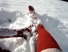 snow play in tights