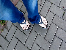 Nice Feet And Platform Flip Flops