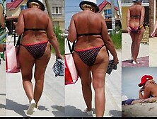 Bbw Granny On The Beach (Big Ass Fat Tits)