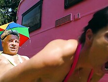 German Milf picked up by old pervert in public