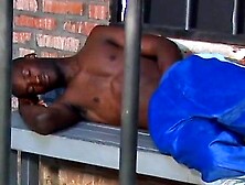 Guy inside prison getting plowed by african bitches