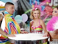 Sweet Like Candies - Hot Blonde Teen Fucked Hard By Step-Brother's Friend