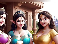 AI Generated Uncensored 3D Anime Disney Princess Images Of BBW Indian Women