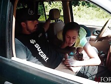 Swallowing Cum In The Car