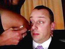 Busty MILF using her mature big tits to seduce her boss