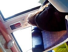 Video voyeur train from two hot brunette