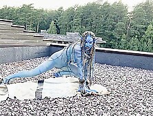 Avatar Monika Foxxx Has Fun With Big Dildos In Nature