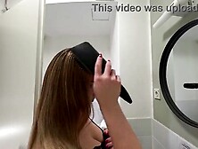 Round large booty sexy brunette hair honey in the bath prepares for a night out with a short petticoat