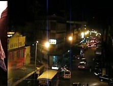 Skinny Afro bitch blowing white hungry schlong on knees