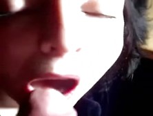 My raven-haired experienced wife enjoys the taste of my sperm