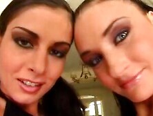 Sperm Swap Brunettes swap cum after ass fuck