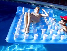 Banging by the pool with slim blond french mother I'd like to fuck Alicia Flore