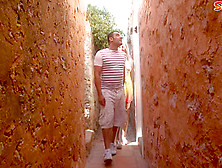 Blond Legal Age teenager Copulates Tourist in Alley (18+)