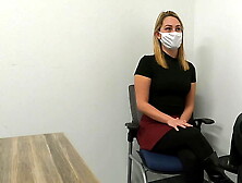 Teeny gives new boss a oral sex during job interview