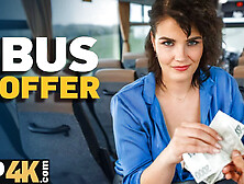 VIP4K.  Pretty big titted lady is fucking in the bus