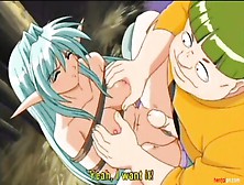 Roped Hentai Elf Gets Fingering - Uncensored Scene