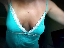 Mature bouncing Off Her Natural Saggy tits
