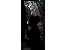 Fucking while Raining with the Door Open Outdoor Hard Throat Nailed