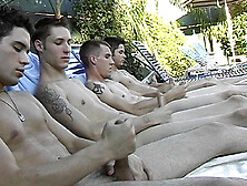 Poolside Circle Jerking - Billy,  Kc,  Turk And Winte