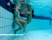 Some Horny Girls In The Sauna Pool