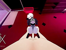 Hentai Cartoon Game Gaming 2B Alluring Robot android Skank Hard core Sex in All Positions and Deep Throat
