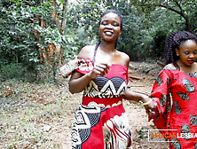 Ebony Fairies In Outdoor Lesbian Make Out During Music Festival