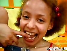 Delicious hispanic Dizzy destroyed by monster