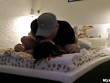 A Sultry Fit Brunette Howls with Ecstasy During a Hardcore Home Fuck