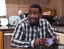 Guy liked how teen Emma Starletto rides his black cock after she swallowed