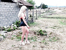 Slave Tih Undresses In The Abandoned Farm