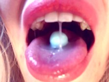 SUCKING mr Blue: come Play inside my GIANTESS MOUTH /ASMR VORE/ HQ - Close up