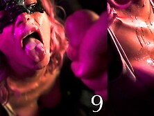 Dumb cunt BLASTED by HUGE fucking loads of cum!