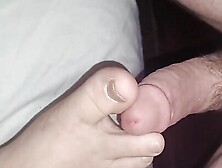 Blowing Huge Cumshot on Wifes Feet