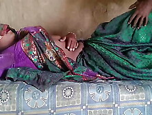 Desi attractive Bhoji's saree boned on the bed best Indian sex sex tape real desi sex