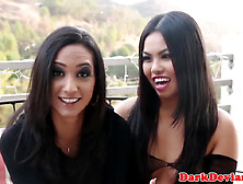 Oriental Lezdom Slaps Sub As She Eats Pussy