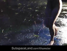 Brunette slave pained hard in rough bondage