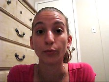 Fresh teen in tee shirt talks super dirty