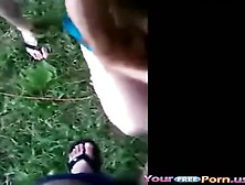 Camping outdoor threesome