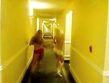 Naughty teen girls running with nude tits in the hotel (18+)