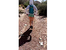 Wild Mountain Flash - Topless Tease on Remote Kyrgyzstan Trail, No Rules