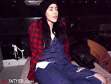 Cute small homeless Spanish honey oral-sex and hardcore screw for money